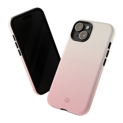 Pink Tough Phone Case for iPhone - Frosted Blush Horizon