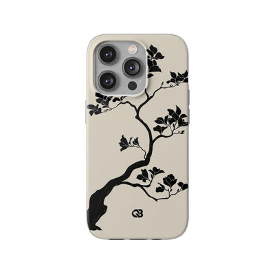 Beige Lite Phone Case for iPhone - Obsidian Bonsai Silhouette