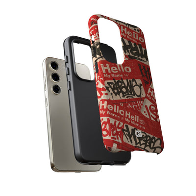 Slap Tag Collage · Tough Phone Case for Samsung · Red