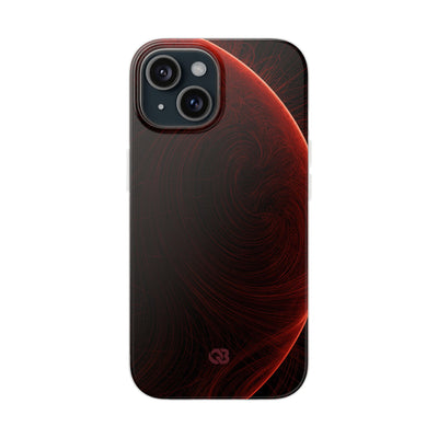 Red Lite Phone Case for iPhone - Crimson Flare Flux