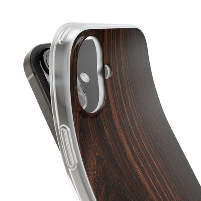 Brown Lite Phone Case for iPhone - Burnished Mahogany Grain
