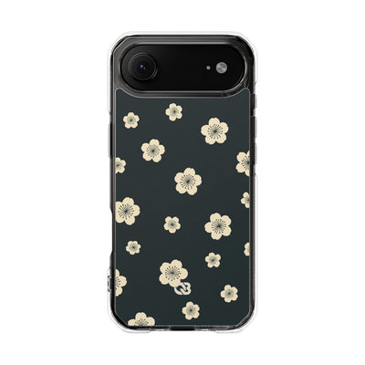 Teal Impact MagSafe Phone Case for iPhone - Obsidian Cream Petals