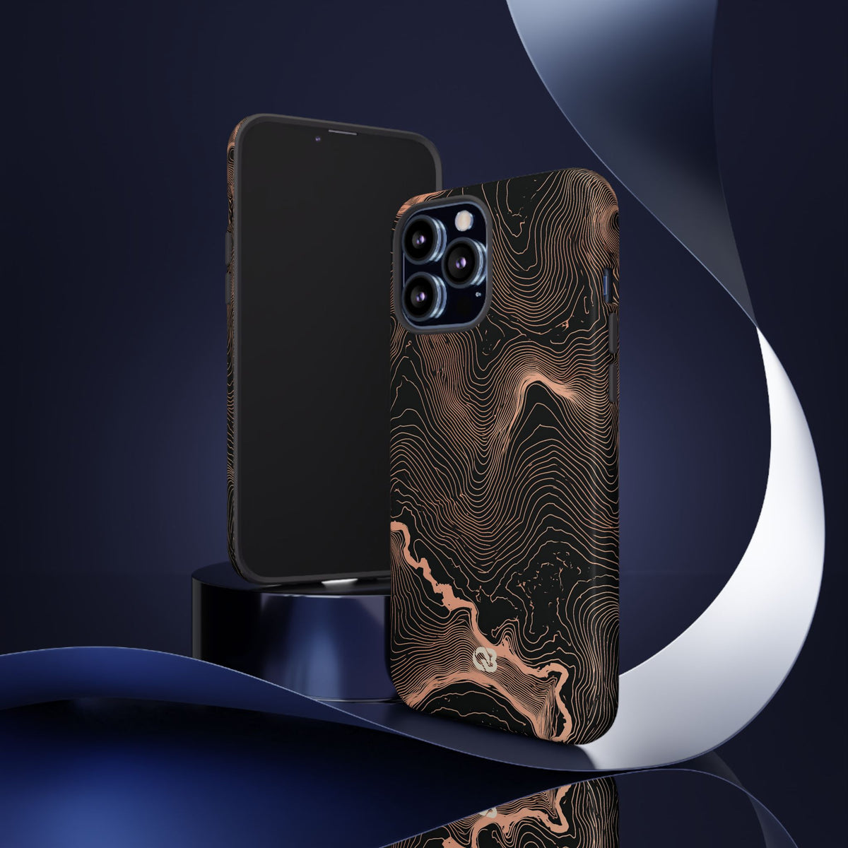 Mesa Elevation Contour · Tough Phone Case for iPhone · Black