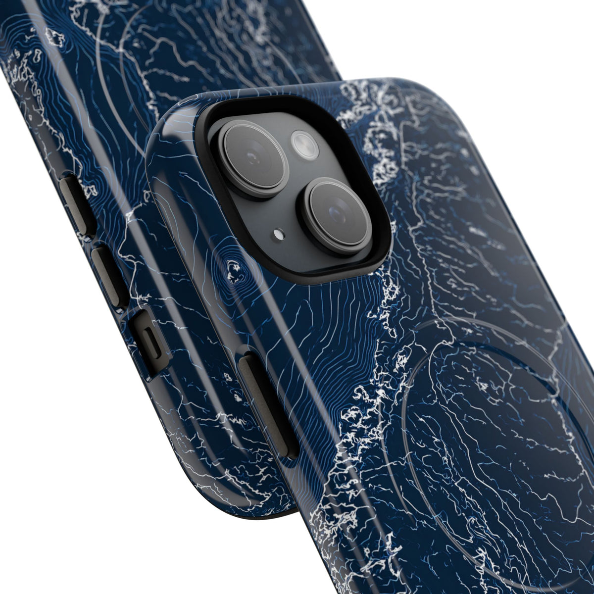 Nordic Contour Chart · Tough 2.0 Magnetic Phone Case for iPhone · Blue