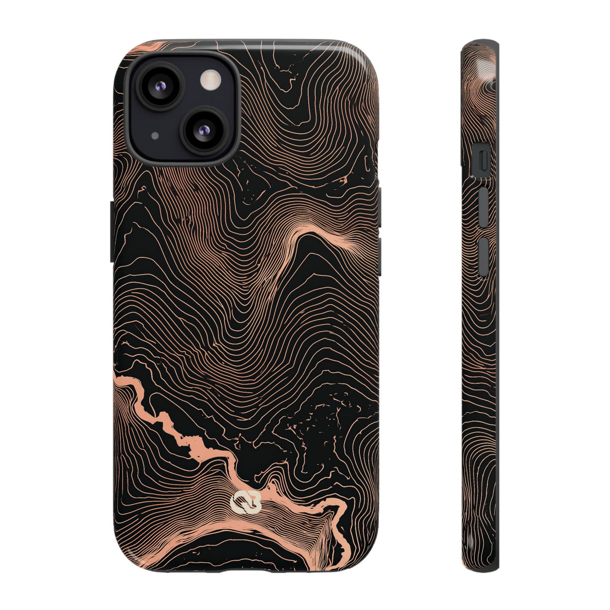 Mesa Elevation Contour · Tough Phone Case for iPhone · Black