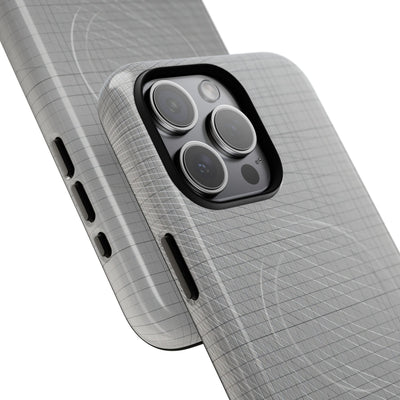 Grey Tough 2.0 Magsafe Phone Case for iPhone - Chrome Mesh Warp