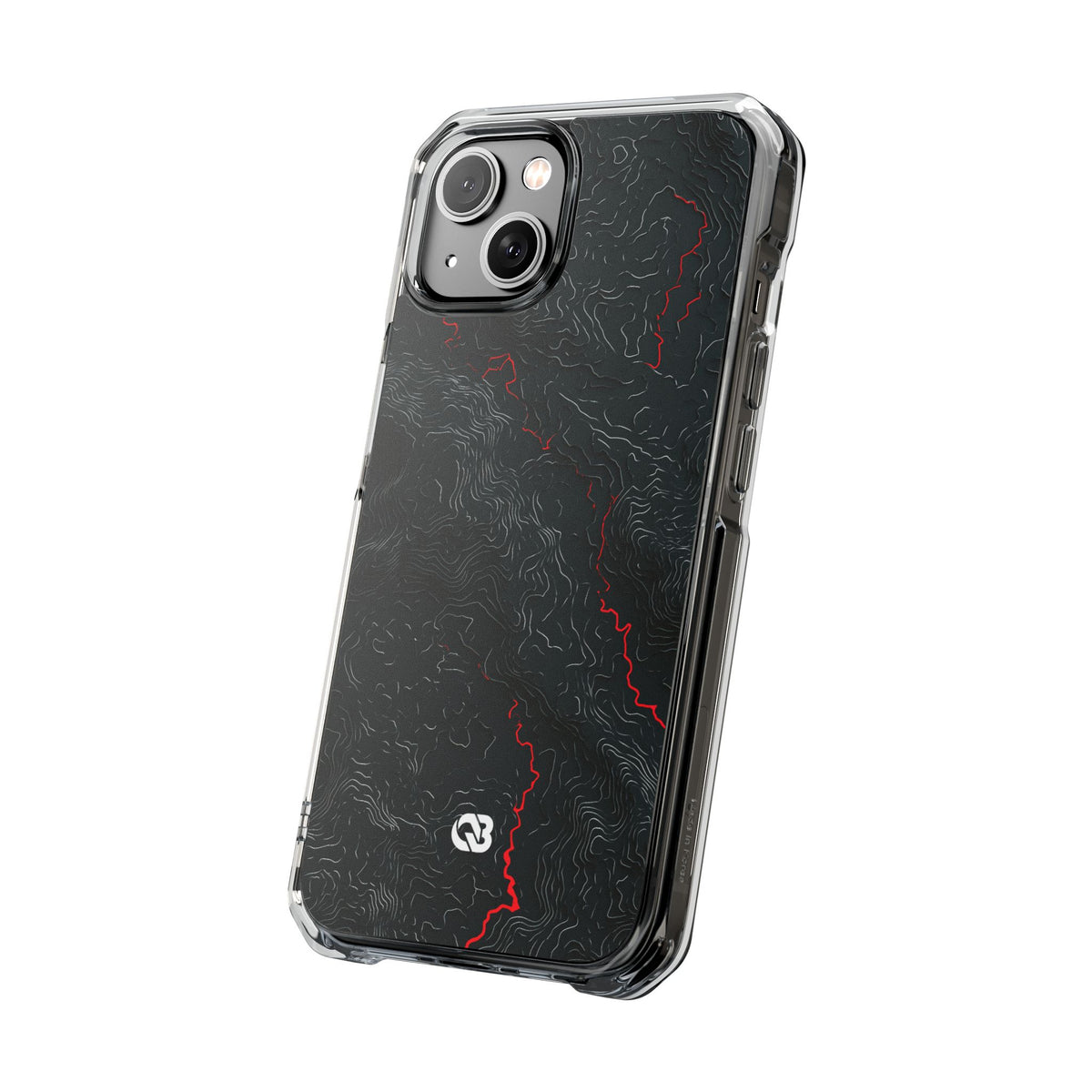 Crimson Rift · Clear Impact Magnetic Phone Case for iPhone ·  Black