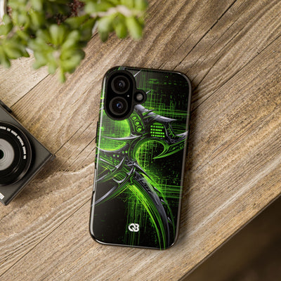 Cyber Sigil Grid · Tough Phone Case for iPhone · Green