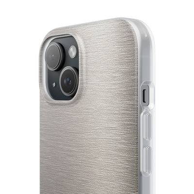 Grey Lite Phone Case for iPhone - Brushed Nickel Linen