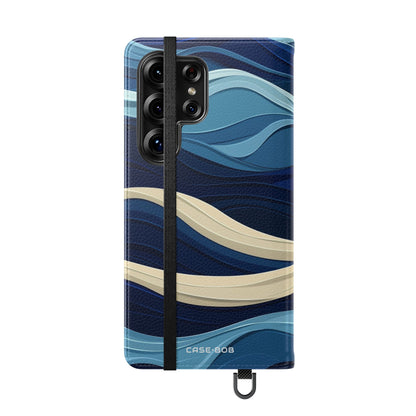 Blue Wave Flow - Samsung S25 Ultra Case - Wallet