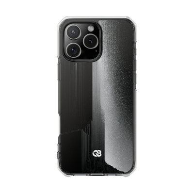 Black Impact MagSafe Phone Case for iPhone - Brutalist Pixel Monolith