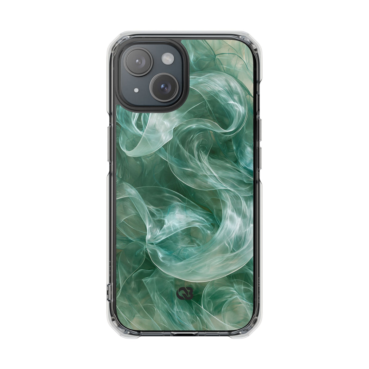 Translucent Aqua Flow · Clear Impact Magnetic Phone Case for iPhone · Teal