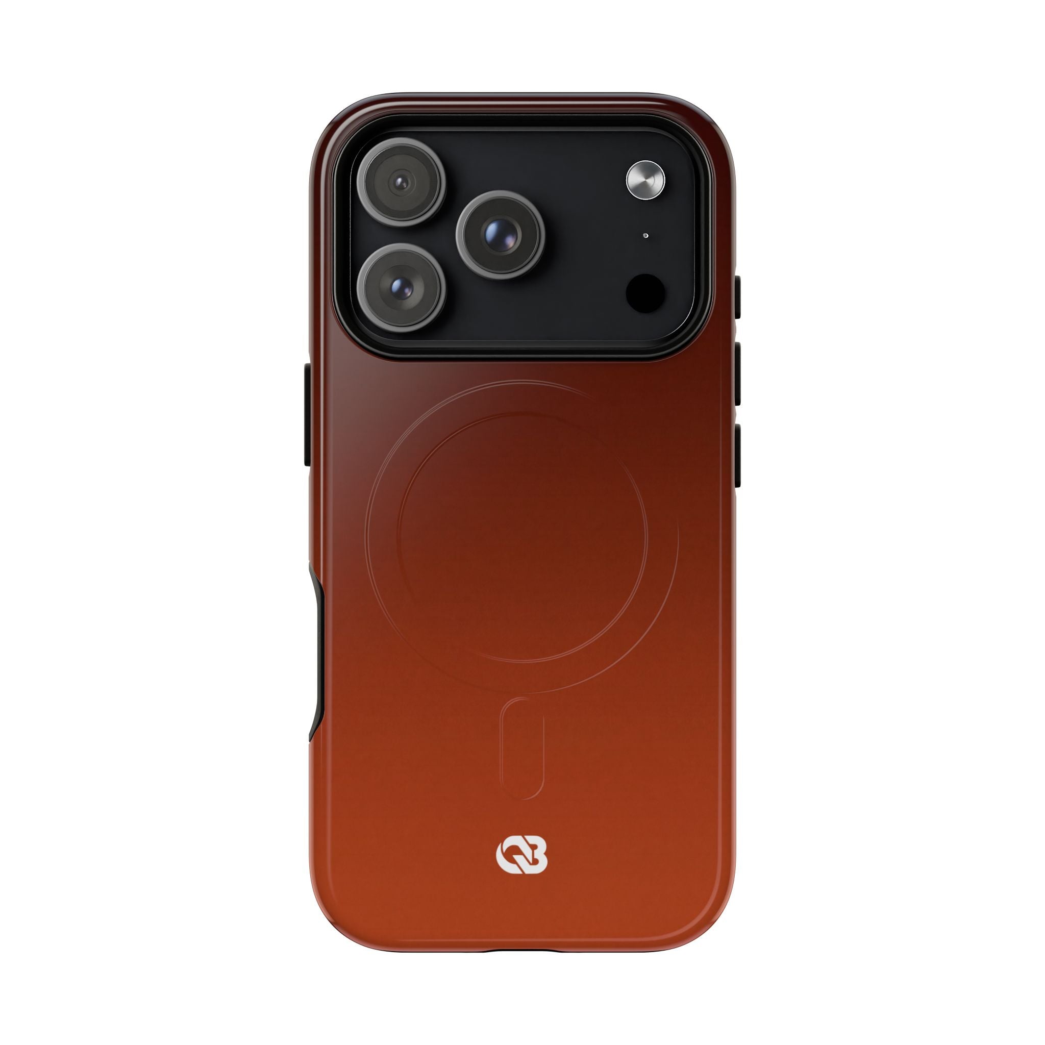 Orange Tough 2.0 Magsafe Phone Case for iPhone - Obsidian Ember Fade