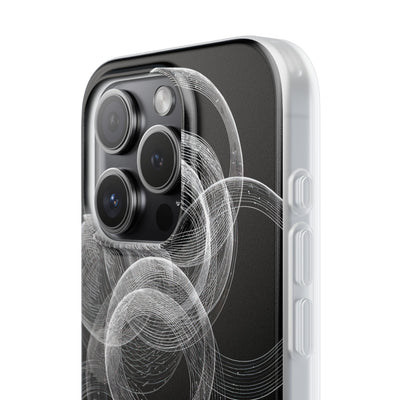 Black Lite Phone Case for iPhone - Kinetic Wireframe Orbit