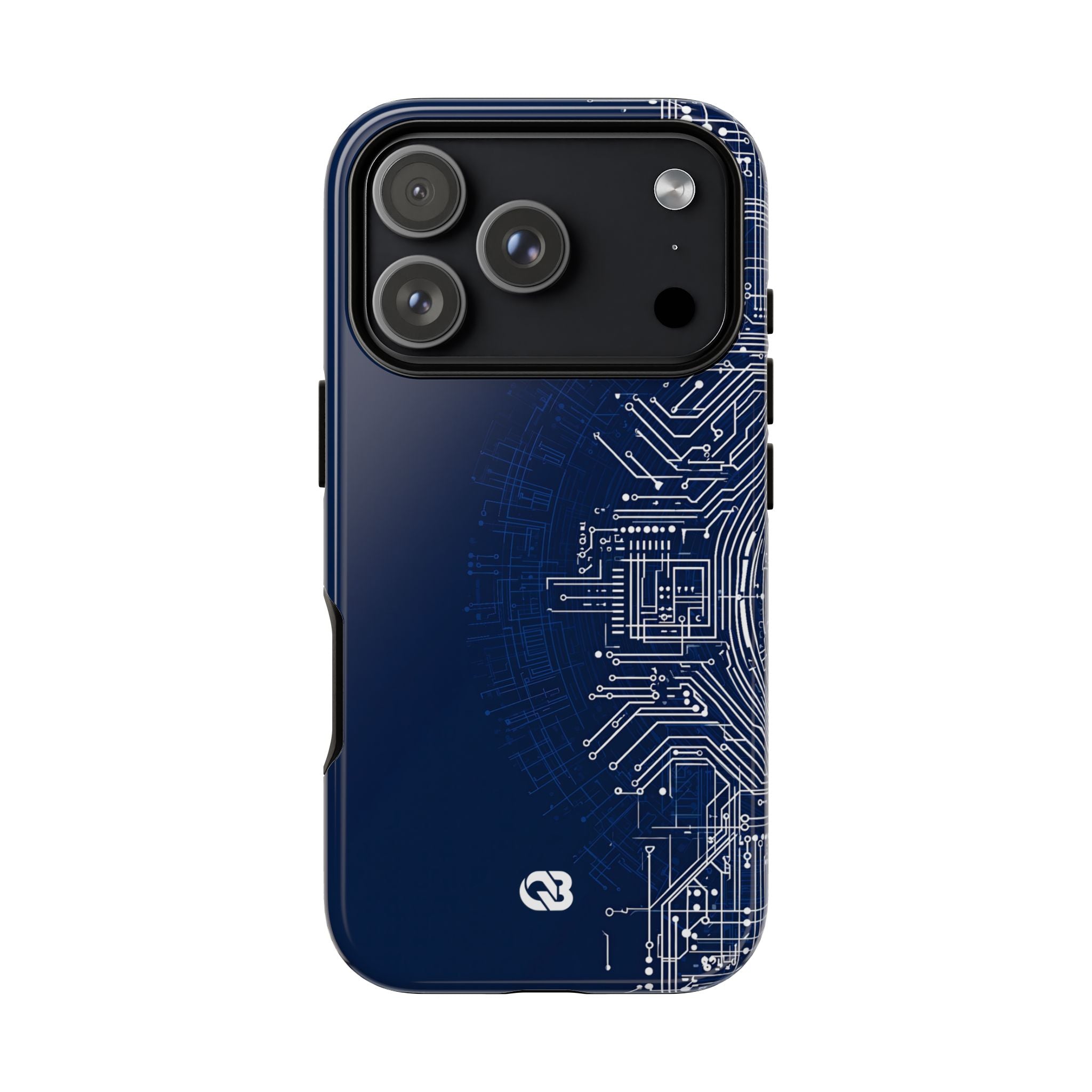 Blue Tough Phone Case for iPhone - Cobalt Circuit Logic