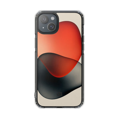 Translucent Crimson Form · Clear Impact Magnetic Phone Case for iPhone · Red