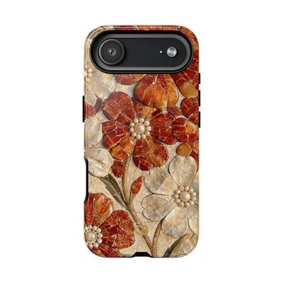 Carnelian Pearl Bloom · Tough Phone Case for iPhone · Orange