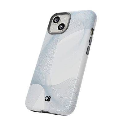 White Tough Phone Case for iPhone - Arctic Line Current