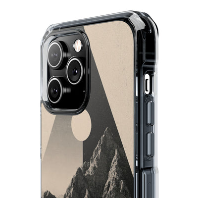 Beige Impact MagSafe Phone Case for iPhone - Obsidian Summit Parchment