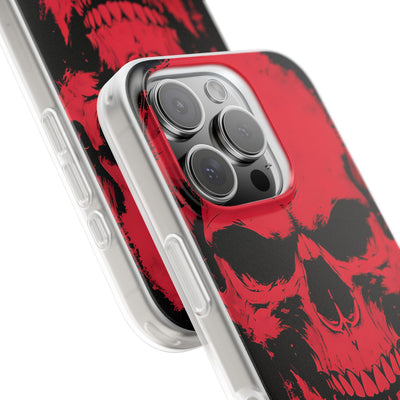 Crimson Street Skull · Soft Custodia per iPhone