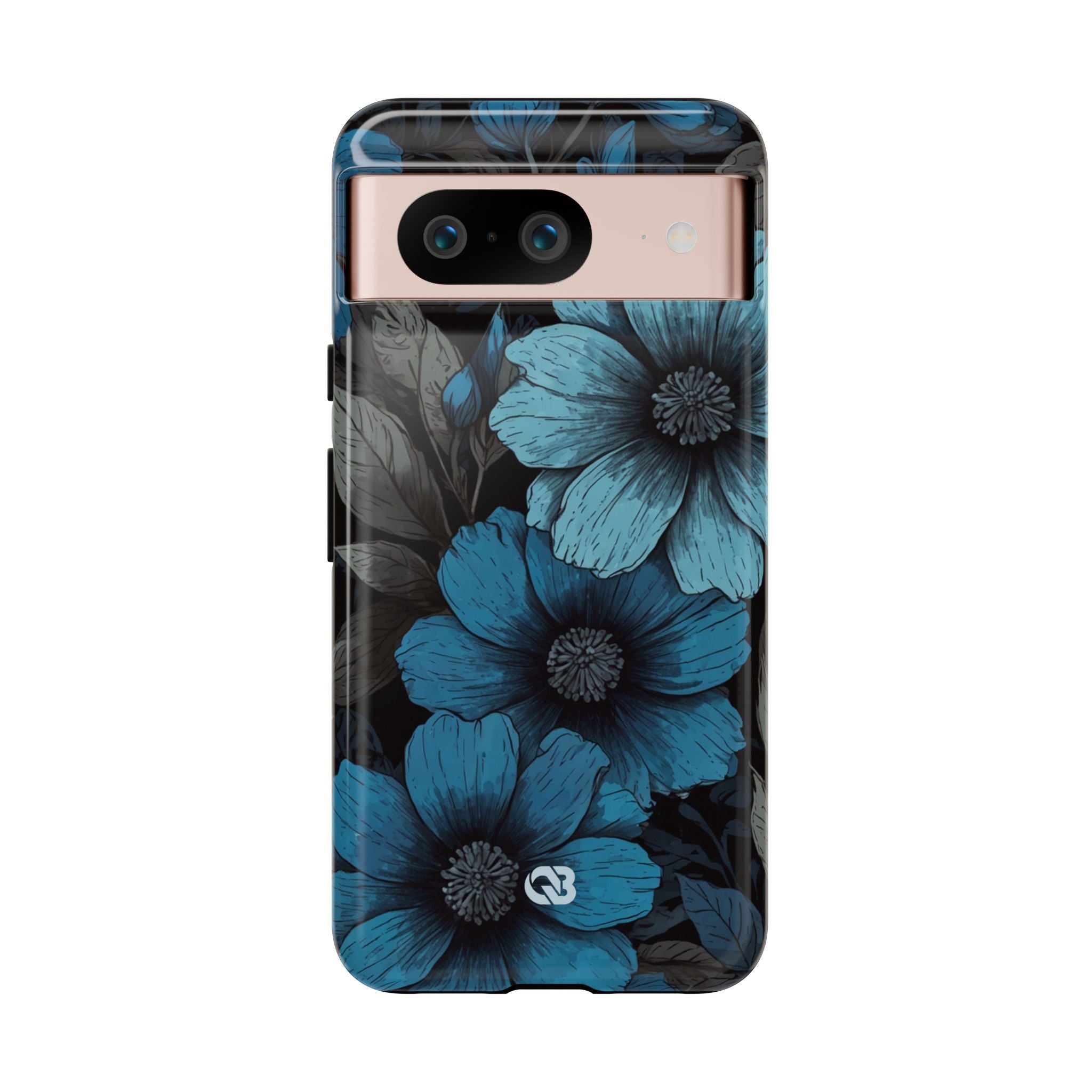 Obsidian Blue Petals · Tough Phone Case for Google Pixel