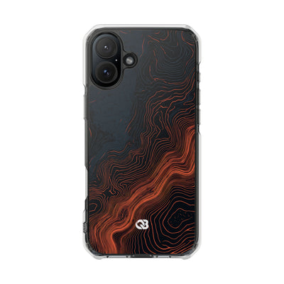 Black Impact MagSafe Phone Case for iPhone - Volcanic Basalt Map