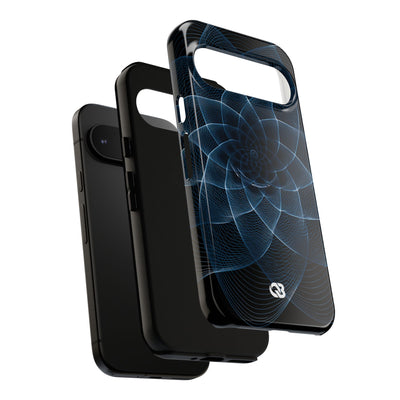 Blue Tough Phone Case for Google Pixel - Cobalt Geometric Bloom