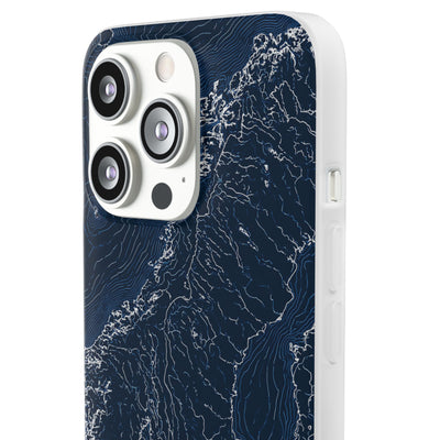 Nordic Contour Chart · Lite Phone Case for iPhone ·  Blue