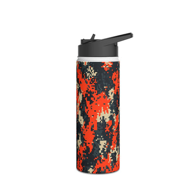Signal Pixel Camo · Insulated Water Bottle · Orange