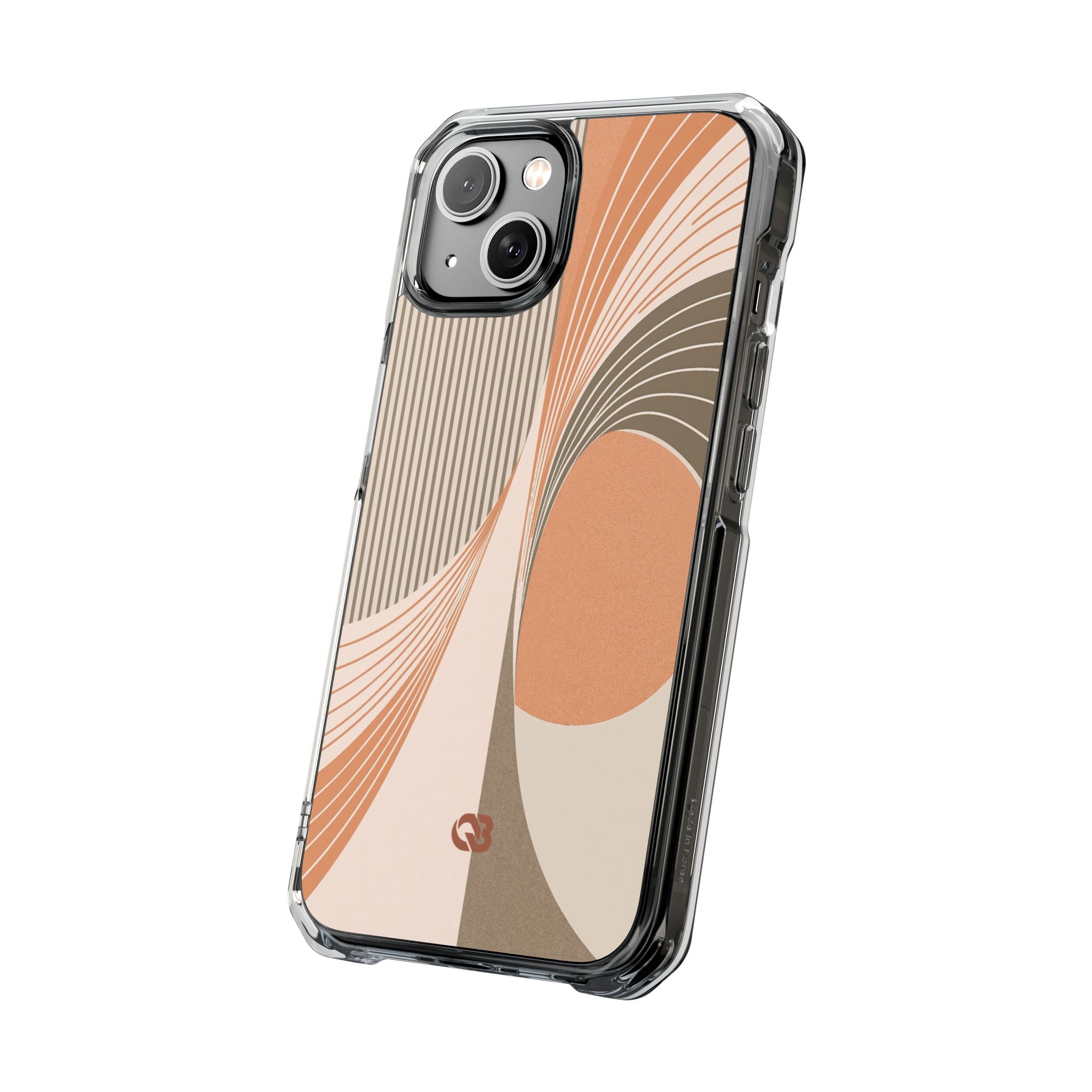 Orange Impact MagSafe Phone Case for iPhone - Desert Arc Horizon