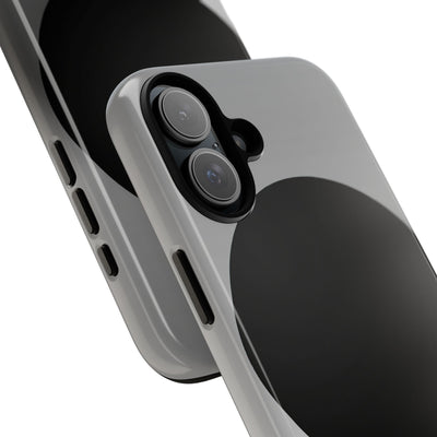 Grey Tough Phone Case for iPhone - Matte Onyx Sphere