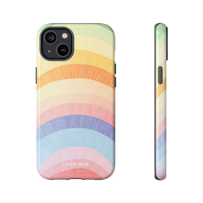 Pastell Regenbogen Bänder iPhone 14 Plus Case - Tough