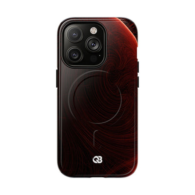 Crimson Solar Orbit · Tough 2.0 Magnetic Phone Case for iPhone · Red