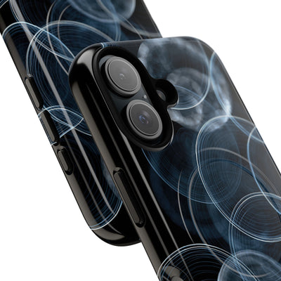 Blue Tough 2.0 Magsafe Phone Case for iPhone - Cyan Pulse Ripple