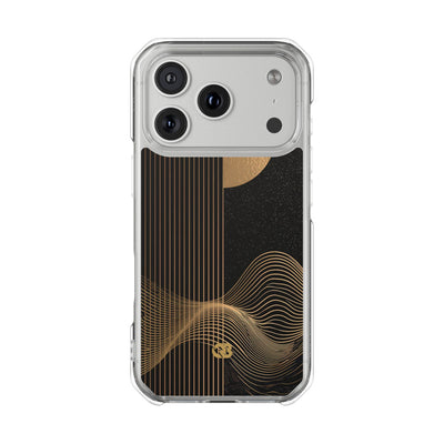 Gold Impact MagSafe Phone Case for iPhone - Gilded Obsidian Dunes