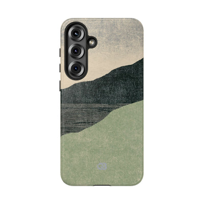 Green Tough Phone Case for Samsung - Moss Ridge Grain