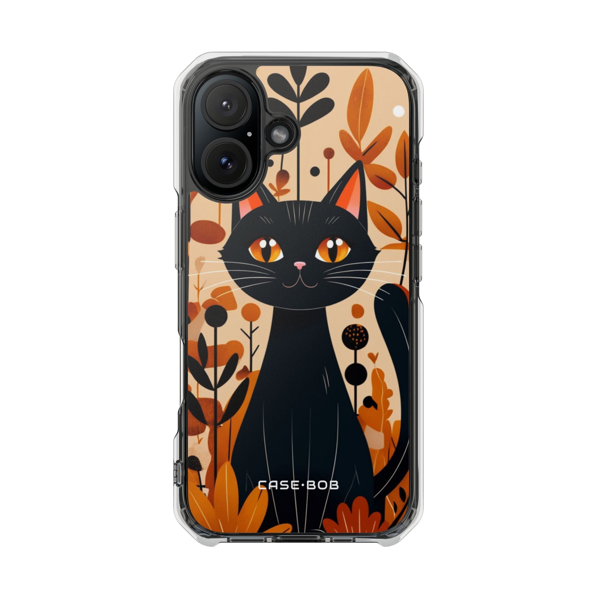 Black Cat Glow iPhone 16 Case - Impact