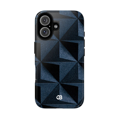 Blue Tough Phone Case for iPhone - Indigo Basalt Facets