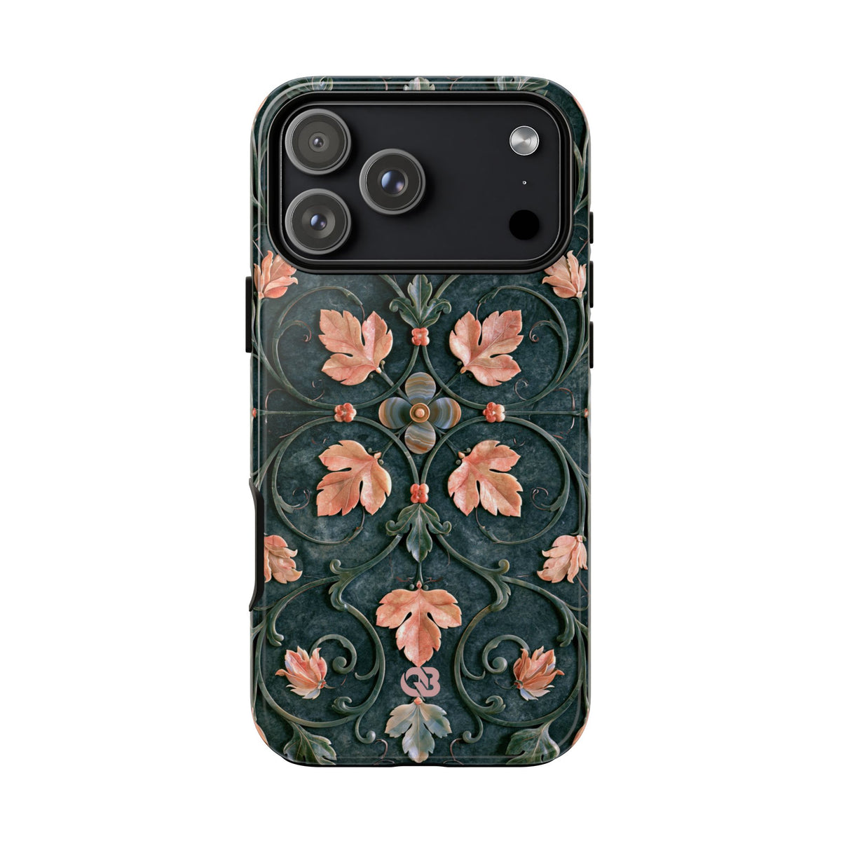 Florentine Rose Arabesque · Tough Phone Case for iPhone · Green