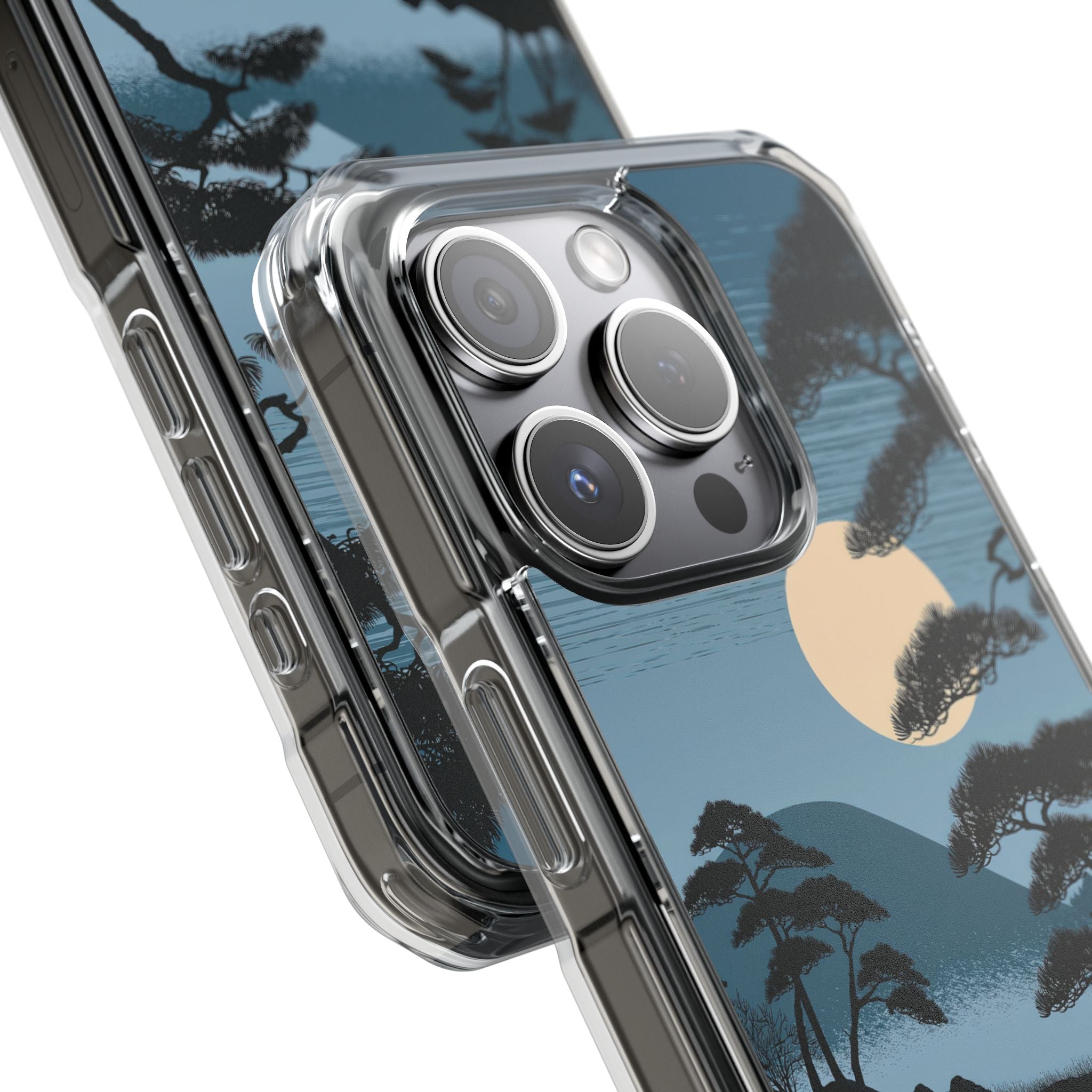 Blue Impact MagSafe Phone Case for iPhone - Midnight Kyoto Pine