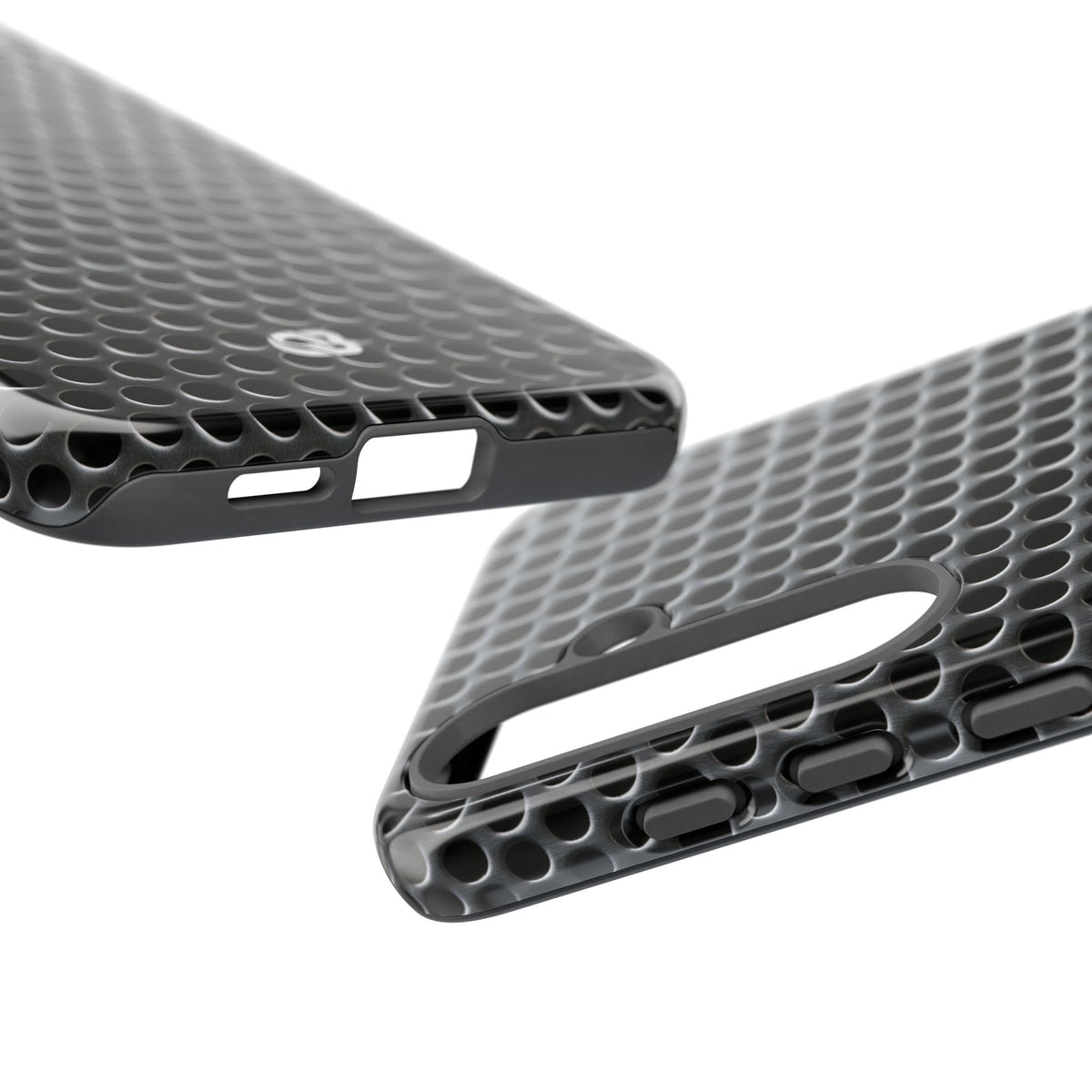 Brushed Perforated Steel · Tough Phone Case for Samsung · Silver