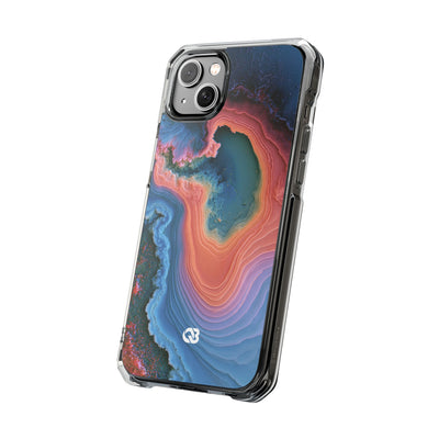 Luminous Resonance · Clear Impact Magnetic Phone Case for iPhone · Blue