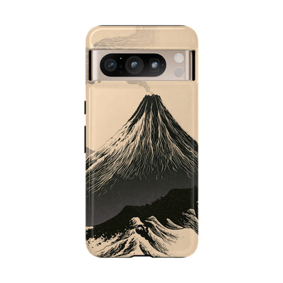 Beige Tough Phone Case for Google Pixel - Obsidian Ink Summit