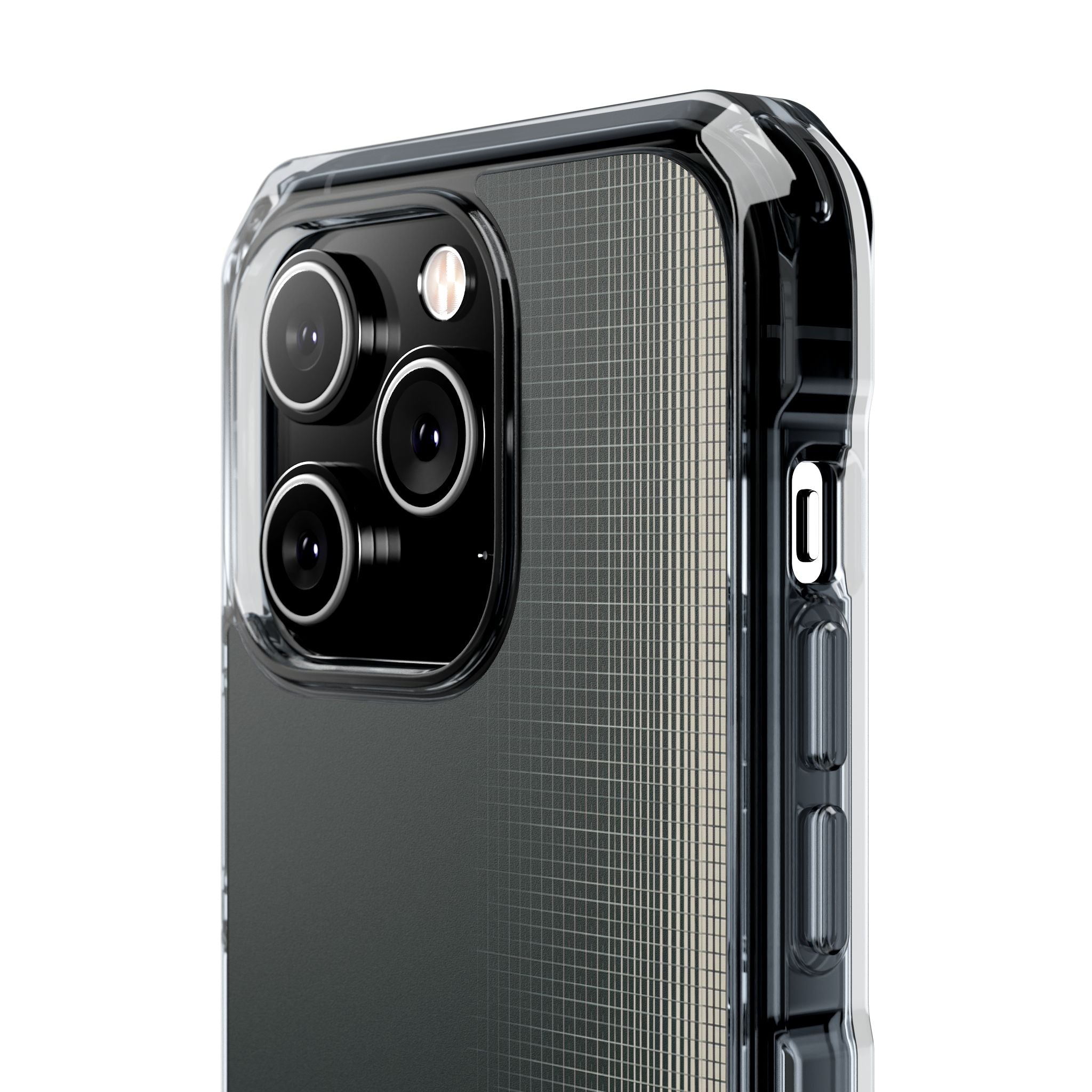 Grey Impact MagSafe Phone Case for iPhone - Charcoal Tech Grid