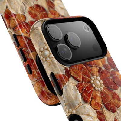 Carnelian Pearl Bloom · Tough 2.0 Magnetic Phone Case for iPhone · Orange