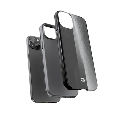 Black Tough Phone Case for iPhone - Brutalist Pixel Monolith