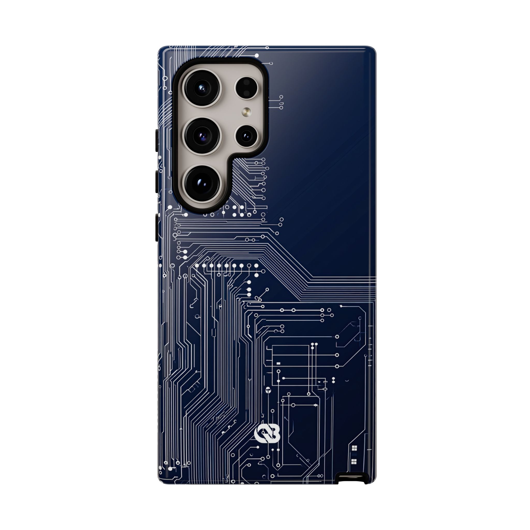 Blue Tough Phone Case for Samsung - Cobalt Data Stream