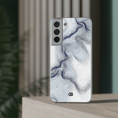 White Lite Phone Case for Samsung - Nordic Ridge Topo