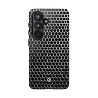 Silver Tough Phone Case for Samsung - Brutalist Steel Mesh