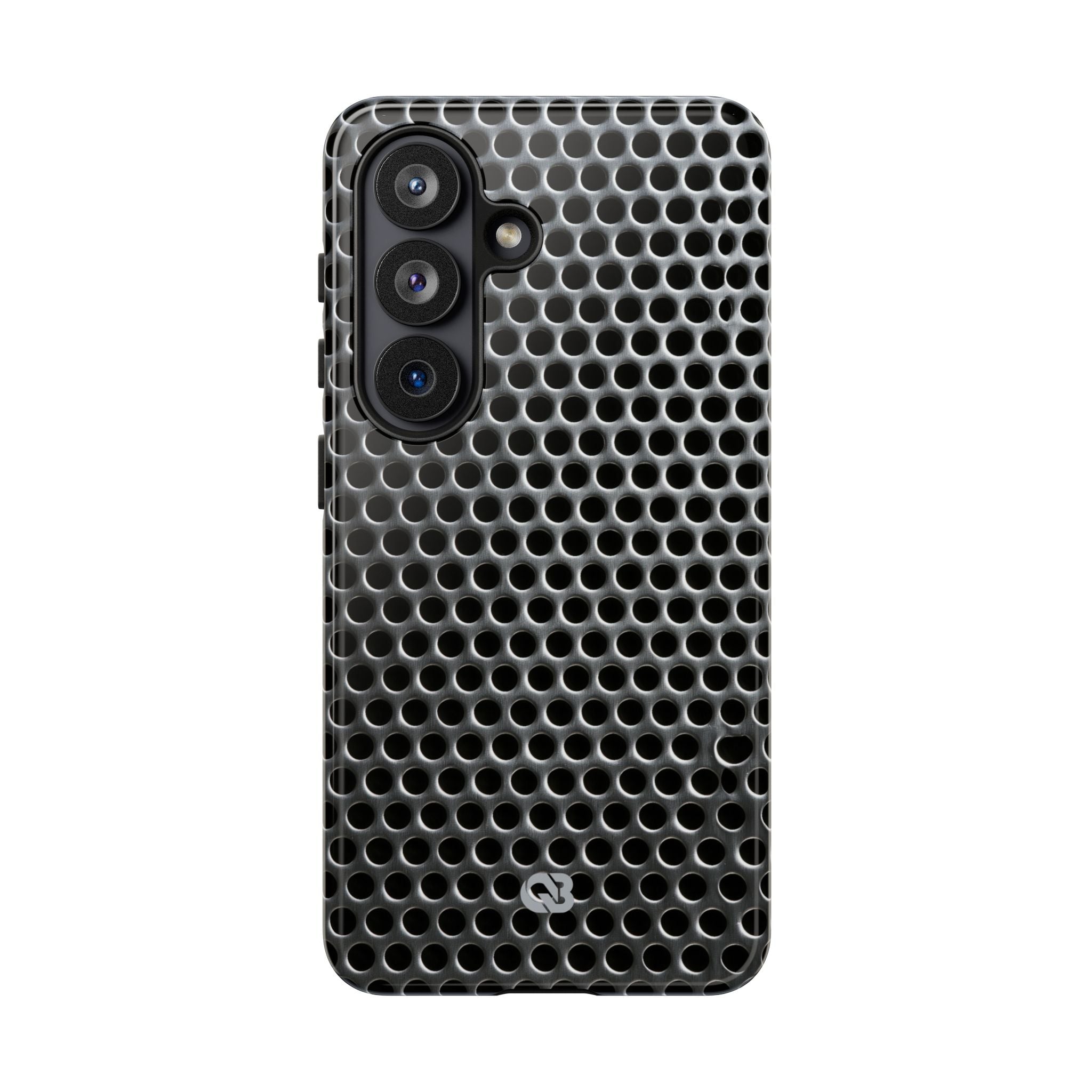 Silver Tough Phone Case for Samsung - Brutalist Steel Mesh